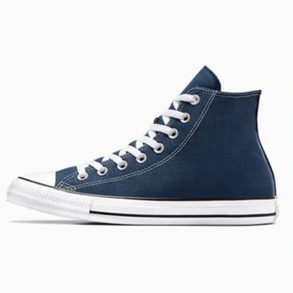 Converse Men's Blue High-Top Sneakers Classic Colors Navy - Picture 2 of 16